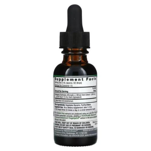 Трави Nature's Answer Очанка для очей, екстракт без спирту, 2000 мг, Eyebright Herb, Fluid (NTA-00614)