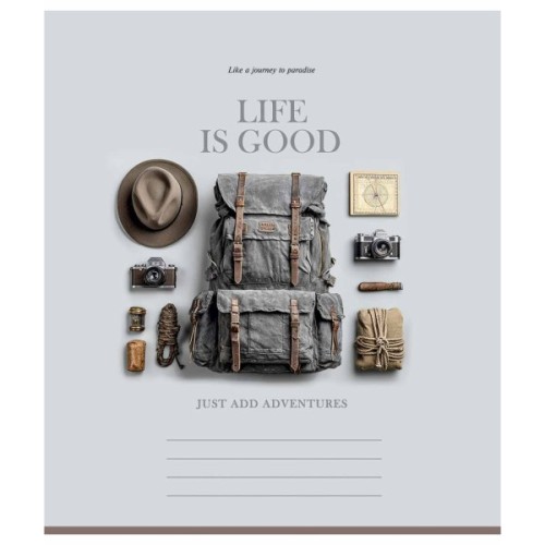 Зошит Школярик Life is good 36 аркушів клітинка (036-3670K)