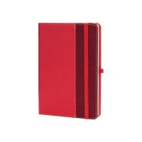 Книга записна Optima А5 COMBI-14, тверда обкладинка, гумка,лінія (O20125-14)