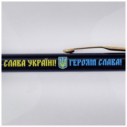 Ручка кулькова Parker IM 17 UKRAINE Black GT BP Слава Україні! + Герб + Героям Слава! (22032_T2186u)