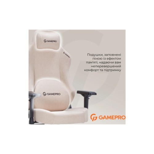 Крісло ігрове GamePro FGC750G Size L Fabric Beige (FGC750G)
