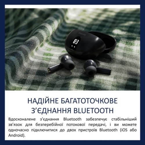 Навушники Philips TAT2520BK/00 Wireless Black (TAT2520BK/00)
