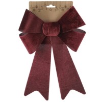 Прикраса декоративна Chomik бант велюр, 23х38 см, бордо (5900779893184)