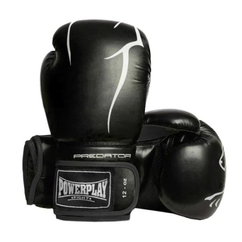 Боксерські рукавички PowerPlay 3018 Jaguar Чорні 10 унцій (PP_3018_10oz_Black)