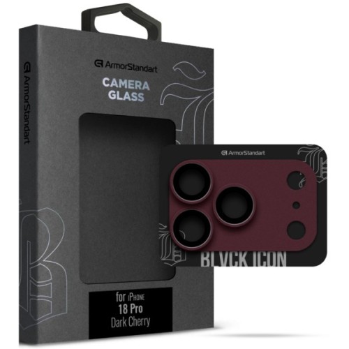 Скло захисне Armorstandart Supreme Flat BI Camera Glass iPhone 18 Pro Dark Cherry (ARM92438)