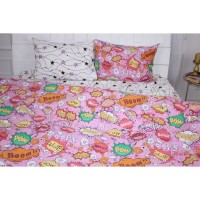 Постільна білизна MirSon Бязь Ranforce Elite 17-0512 Bombs pink King Size (2200004705026)