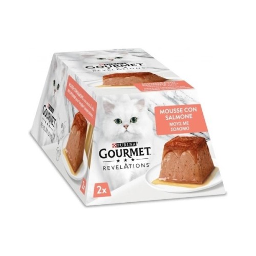 Паштет для котів Purina Gourmet Revelations мус з лососем 2х57 г (7613287071217)