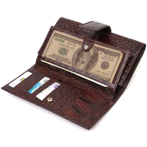 Портмоне Canpellini З натуральної шкіри Коричневе (21846)