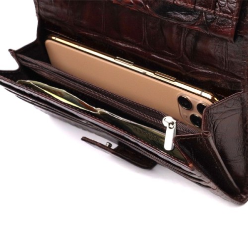 Портмоне Canpellini З натуральної шкіри Коричневе (21846)