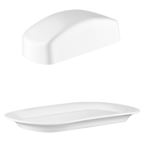 Маслянка кухонна Ardesto 20.3х12.7х6.4см, порцеляна, білий (AR3751)