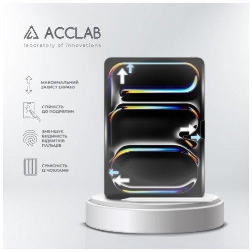 Скло захисне ACCLAB Full Glue Apple iPad Pro 11 (2024) (1283126593697)
