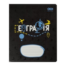 Зошит ZiBi предметний BLACK, 36 аркушів, клітинка, географія (ZB.1730-02)