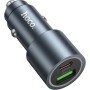Зарядний пристрій HOCO 1xUSB-C PD30W + 1xUSB QC3.0 48W car adapter Z60 gray (6942007642095)