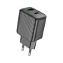 Зарядний пристрій HOCO CS23A 1xUSB-C PD30W + 1xUSB QC3.0 black (6942007609944)