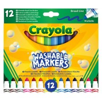 Фломастери Crayola Washable широка лінія 12 кольорів (58-8340)