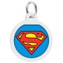 Адресник для тварин WAUDOG Smart ID з QR паспортом "Супермен-герой", коло 25 мм (0625-1009ru-eng)