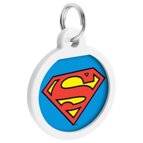 Адресник для тварин WAUDOG Smart ID з QR паспортом "Супермен-герой", коло 25 мм (0625-1009ru-eng)