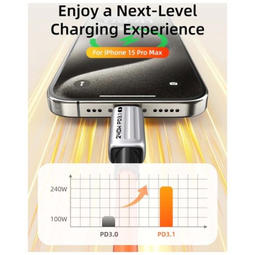 Дата кабель USB-C to USB-C 2.0m PD240W Cabletime (CA915736)