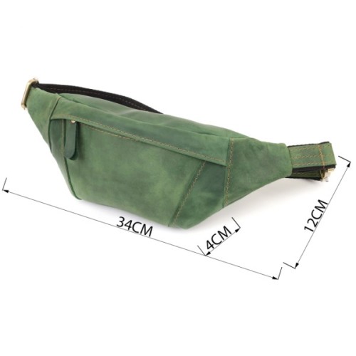 Сумка Shvigel З натуральної шкіри Зелена (23124)