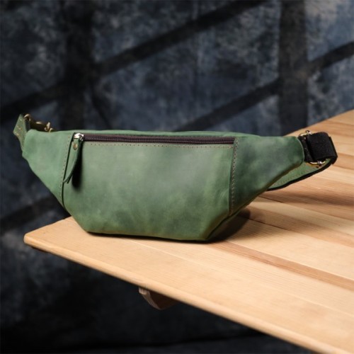 Сумка Shvigel З натуральної шкіри Зелена (23124)