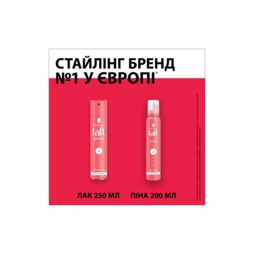 Пінка для волосся Taft Shine 4 200 мл (3838824083667)