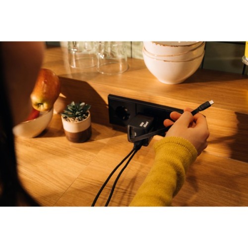 Зарядний пристрій Verbatim GaN 65 W 2 ports (USB-C/1xUSB-A) (32217)