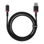 Дата кабель USB 2.0 AM to Lightning 1.0m 2.4A red+black Baseus (P10377801U01-01)
