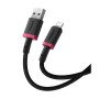 Дата кабель USB 2.0 AM to Lightning 1.0m 2.4A red+black Baseus (P10377801U01-01)