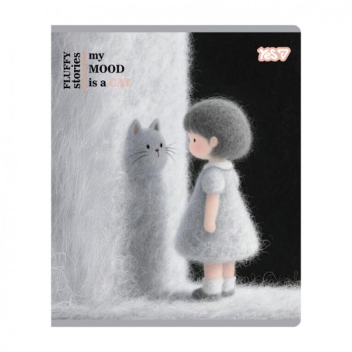 Зошит Yes My mood is a cat А5 12 аркушів клітинка (768604)