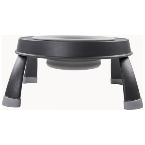 Посуд для собак Dexas Миска одинарна на складній підставці-велика 960 мл світло-сіра (0084297309121)