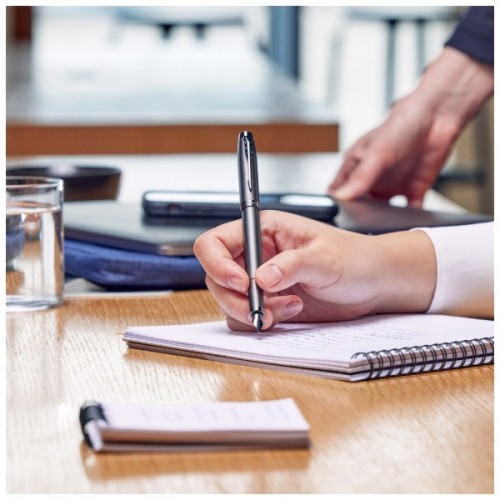 Ручка пір'яна Parker IM 17 Professionals Monochrome Titanium  FP F (28 011)