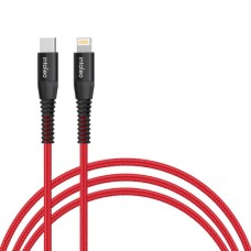 Дата кабель USB-C to Lightning 1.2m 18W red Intaleo (1283126504129)
