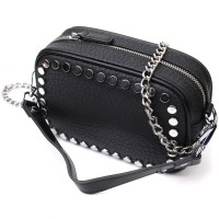 Сумка Vintage З натуральної шкіри Чорна (22333)