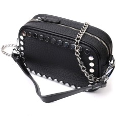 Сумка Vintage З натуральної шкіри Чорна (22333)