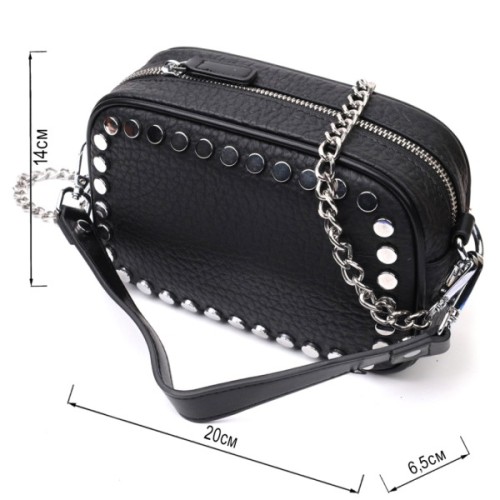 Сумка Vintage З натуральної шкіри Чорна (22333)