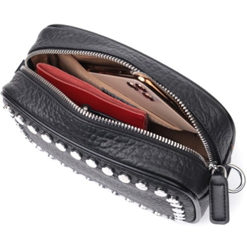 Сумка Vintage З натуральної шкіри Чорна (22333)