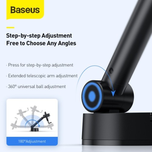Універсальний автотримач Baseus 4.7-6.5" Gravity Simplism (на присоску) black (SUYL-JY01)
