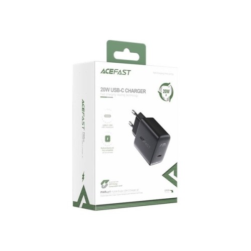 Зарядний пристрій Acefast 1xUSB-C PD20W A1 black (6974316280033)