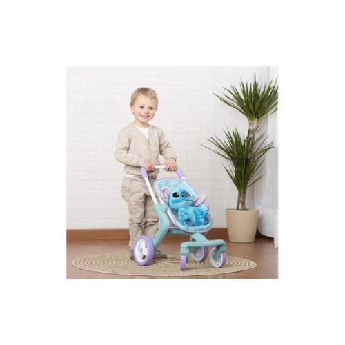 Коляска для ляльок Smoby Стіч. Прогулянка, з поворотними колесами та м'якою іграшкою (7600251225)