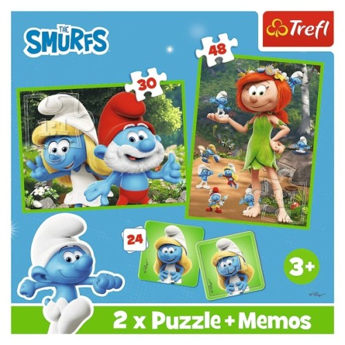 Пазл Trefl The Smurfs Смурфикам весело 2 in 1+memos (5900511936568)
