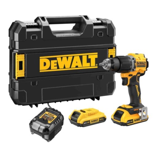 Шуруповерт DeWALT XR Li-Ion 18V 2x2Ah, 74 Нм, 0-450/0-1650 об/хв, 1.17 кг, TSTAK (DCD799D2T)