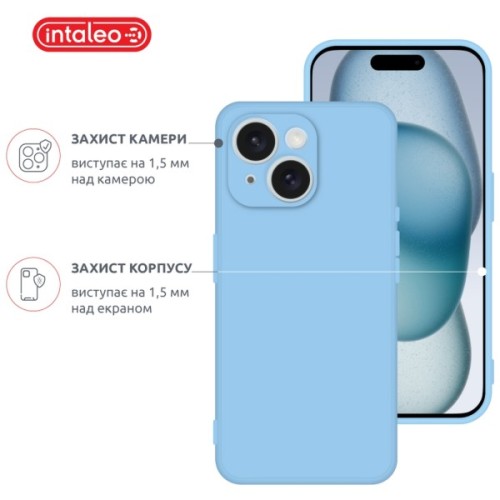 Чохол до мобільного телефона Intaleo SoftShell Apple iPhone 15 Light Blue (1283126585227)