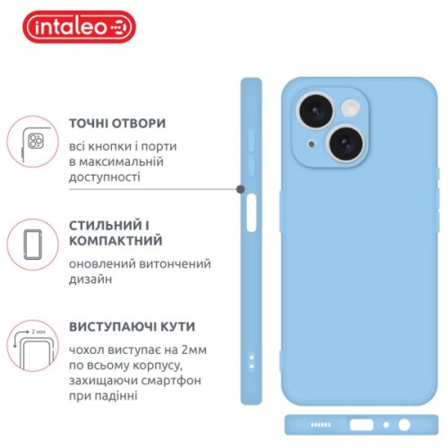 Чохол до мобільного телефона Intaleo SoftShell Apple iPhone 15 Light Blue (1283126585227)