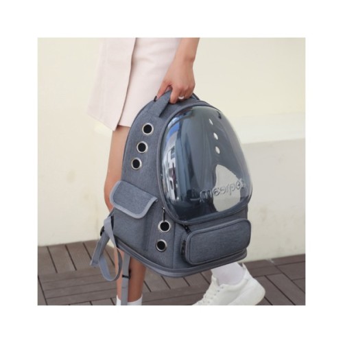 Переноска для тварин Lapka 42х34х27 см сіра (LPK-02)