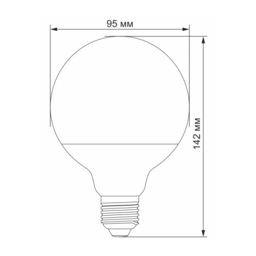 Лампочка Videx G95e 15W E27 4100K (VL-G95e-15274)