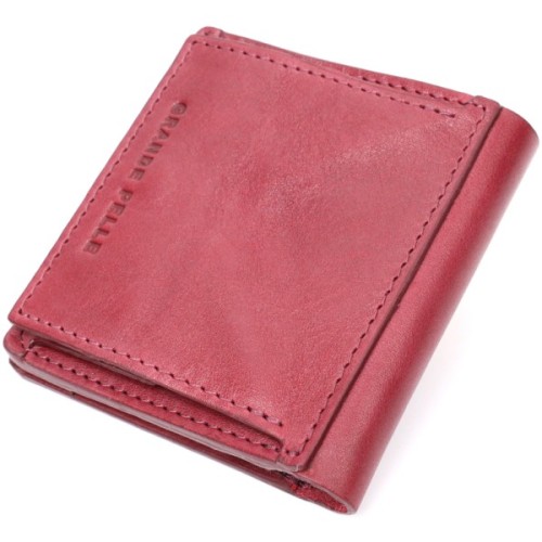 Гаманець Grande Pelle З натуральної шкіри Бордовий (16798)
