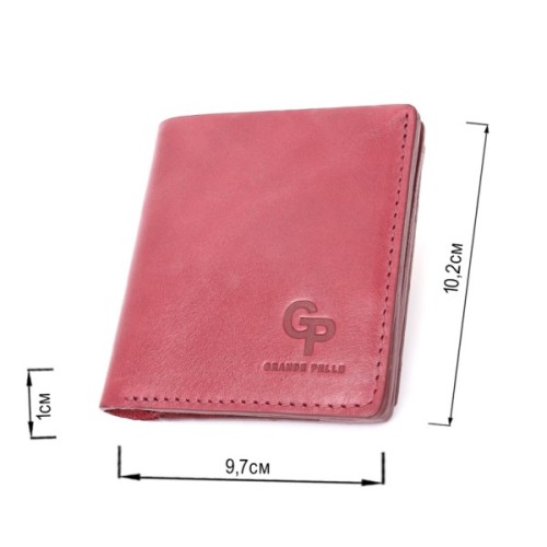 Гаманець Grande Pelle З натуральної шкіри Бордовий (16798)