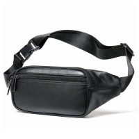 Сумка Vintage Бананка зі шкіри Чорна (14999)