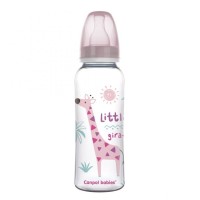 Пляшечка для годування Canpol babies PP 250 мл з малюнком рожевий (59/200)