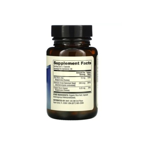 Мінерали Dr. Mercola Цинк та Селен, Zinc plus Selenium, 30 капсул (MCL-03065)
